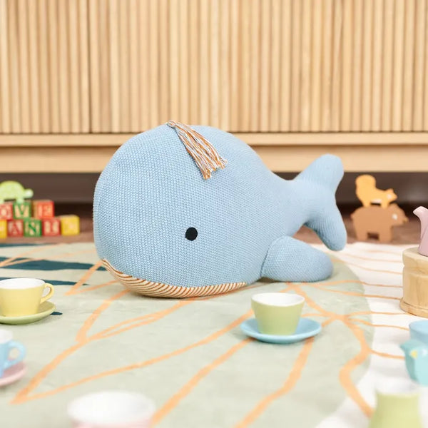 Organic Cotton Stuffed Animal - Wade the Whale – Jen's Organic Baby