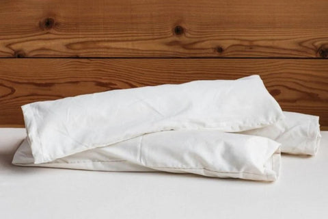Eco Wool Neck Roll with Organic Cotton Pillow Case