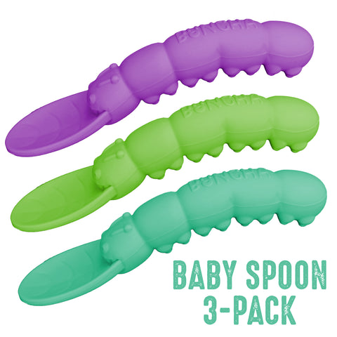 Caterpillar Spoons (3 Pack) Silicone