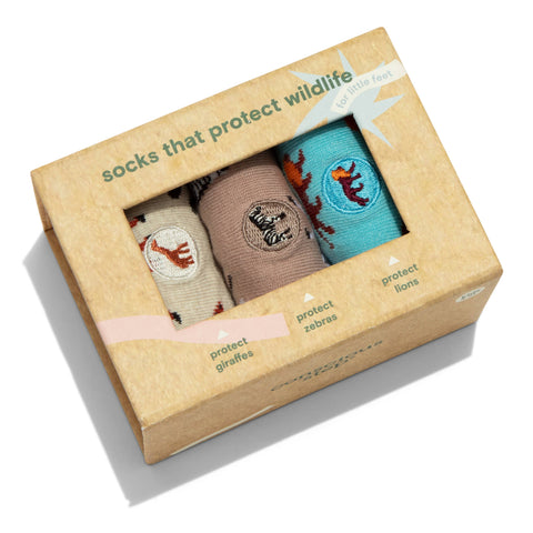Boxed Set Kids Socks that Protect Wildlife