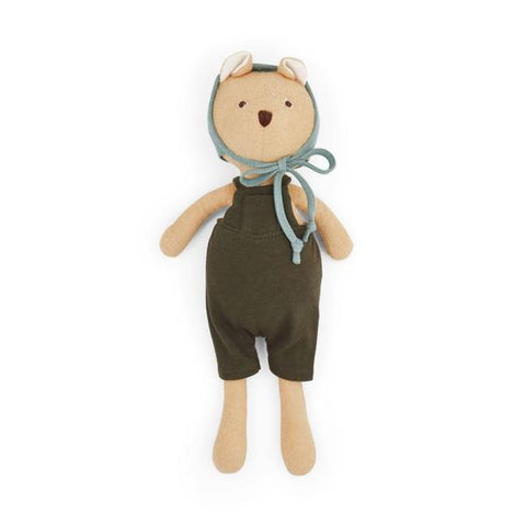 Nicholas Bear Cub in Picnic Overalls and Bonnet