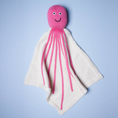 Organic Octopus Lovey / Baby Security Blanket (Pink)