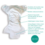 Thirsties Natural One Size Pocket Diaper - Hook & Loop