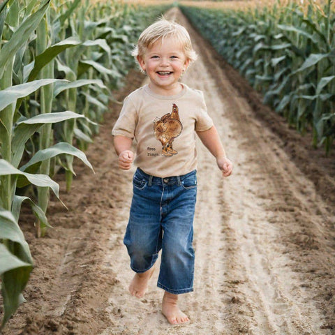 "Free Range" Chicken Hiking shirt for Little Explorers