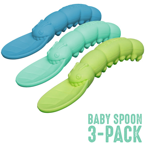 Caterpillar Spoons (3 Pack) Silicone
