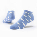 Footie Sock - Baby Blue w/ White Clouds