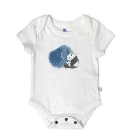 Finn & Emma Panda Lap Bodysuit Ivory