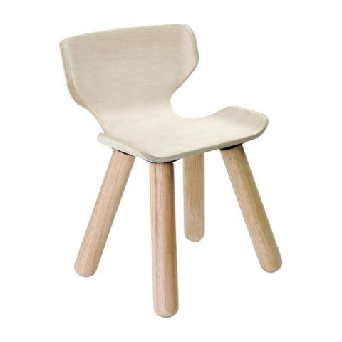Child's Chair, Natural Rubber Wood