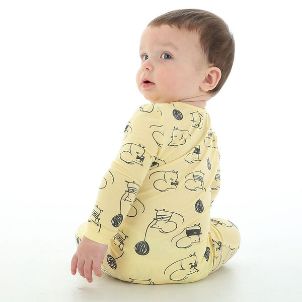 Bamboo Footies 3-6M / Shady Mint Star