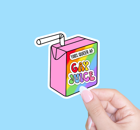 Gay juice sticker, LGBTQ sticker, Queer sticker, Pride merch