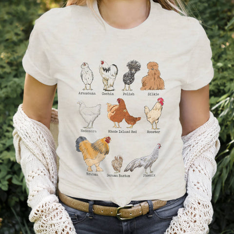 ADULT Chicken Breed Farm Life Country Tee