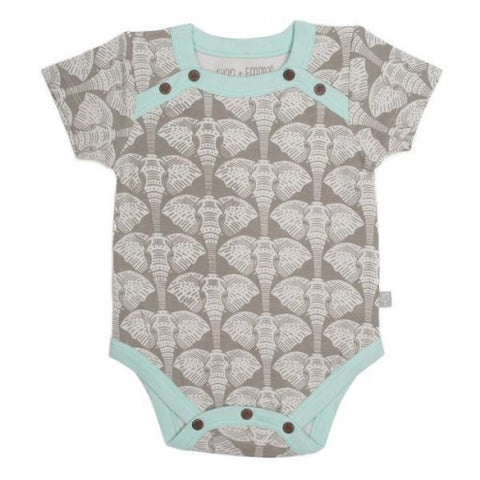 Finn & Emma Short Sleeve Elephant Bodysuit